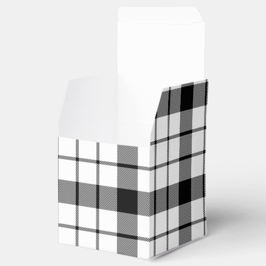 Ballotins MacFarlane tartan noir blanc plaid (Ouvert)
