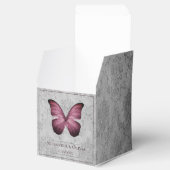 Ballotins Magenta Vintage Papillon Mariage damassé (Ouvert)