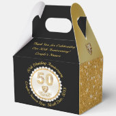 Ballotins Magnifique or noir, 50e anniversaire de Mariage (Verso)