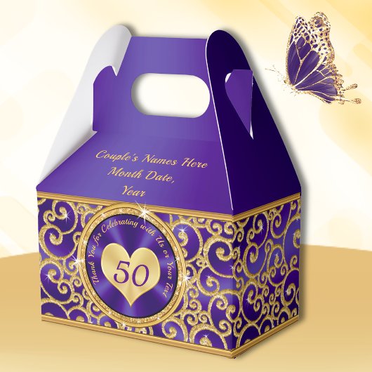 Ballotins Magnifique Royal violet et or 50e anniversaire