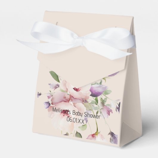 Ballotins Magnolia Blooms Tent Ribbon Paper Ballotin (Verso)
