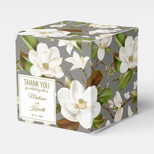 Ballotins Magnolia Floral Mariage (Verso)