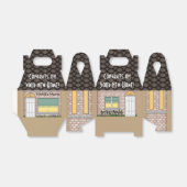 Ballotins Maison de chauffage Maison boîte cadeau forme (Déplié)