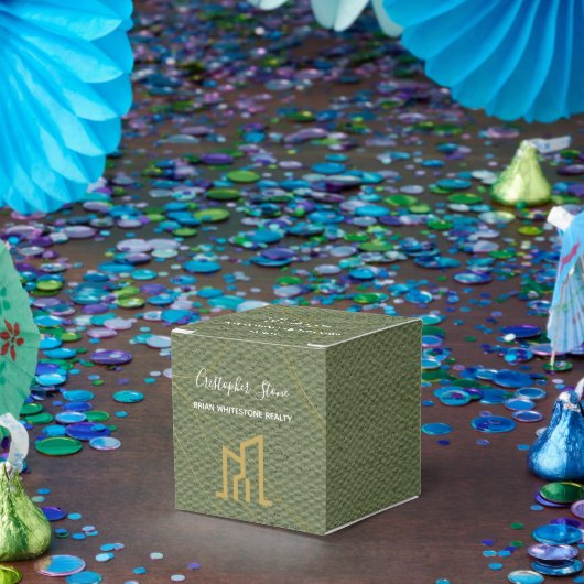 Ballotins Maison d'or moderne Immobilier Vert olive Agent im (Fête)