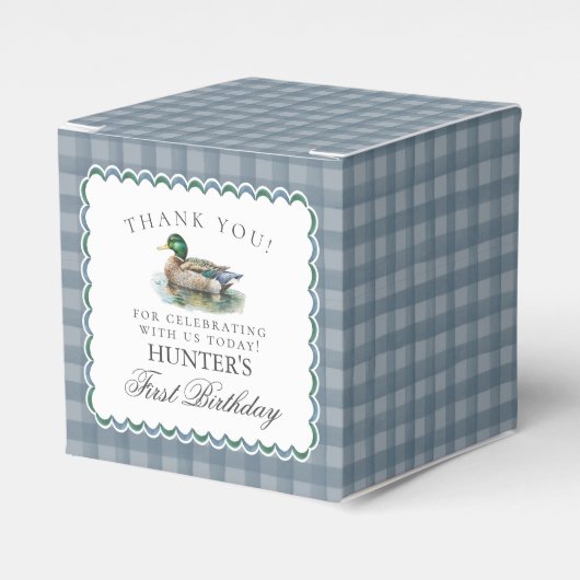 Ballotins Mallard Duck Hunting Boy Birthday Favor Boxes (Verso)