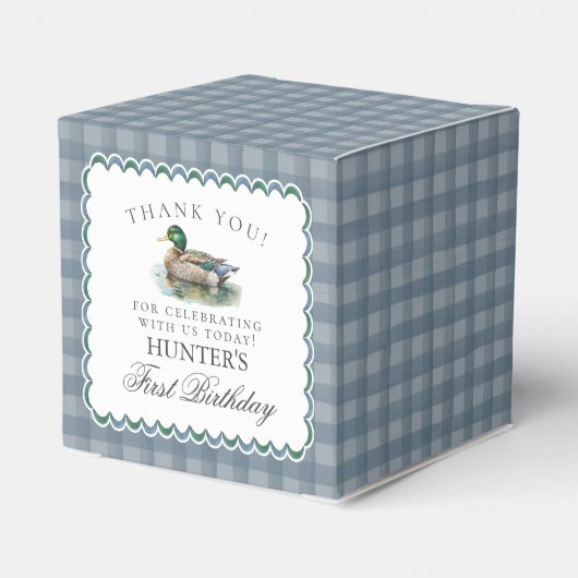 Ballotins Mallard Duck Hunting Boy Birthday Favor Boxes (Arrière)