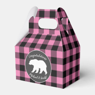 Ballotins Mama Bear Baby shower Woodland Lodge Girl Pink