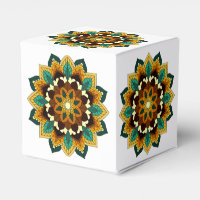 Mandala Motif 2002 en jaune et bronzette