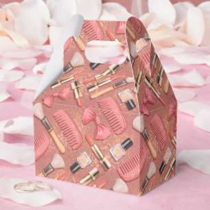 Ballotins Maquillage rose motif paillettes cosmétiques 