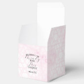 Ballotins Marble Abstract Pink Wedding Script Black  (Ouvert)