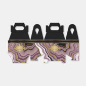 Ballotins Marbre Agate élégant avec Mauve, Noir et Or (Déplié)