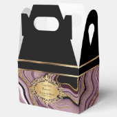 Ballotins Marbre Agate élégant avec Mauve, Noir et Or (Ouvert)