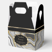 Ballotins Marbre Agate élégant avec noir, or et gris (Ouvert)