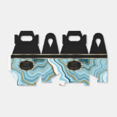 Ballotins Marbre Agate élégant avec noir, or et Turquoise (Déplié)