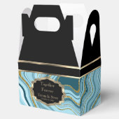 Ballotins Marbre Agate élégant avec noir, or et Turquoise (Ouvert)