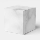 Ballotins Marbre blanc avec monogramme et nom personnalisés (Arrière)