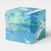 Ballotins Marbre blanc bleu vert moderne look Abstrait (Verso)