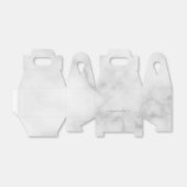 Ballotins Marbre blanc de nom personnalisé de script moderne (Déplié)