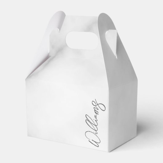 Ballotins Marbre blanc Modern Script Nom personnalisé (Verso)
