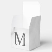 Ballotins Marbre Blanc Monogramme et Nom Personnalisés (Ouvert)