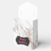 Ballotins Marbre blanc Texture Joyeux anniversaire (Ouvert)