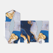 Ballotins Marbre bleu blanc or élégant (Déplié)