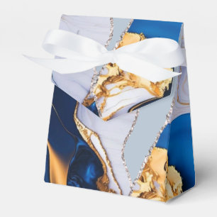 Ballotins Marbre bleu blanc or élégant