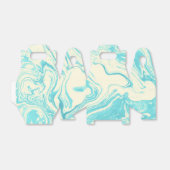 Ballotins Marbre cool design en Turquoise et Crème (Déplié)