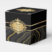 Ballotins Marbre d'agate élégant avec noir et or (Verso)