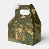 Ballotins Marbre Vert Olive Monogramme Or (Arrière)