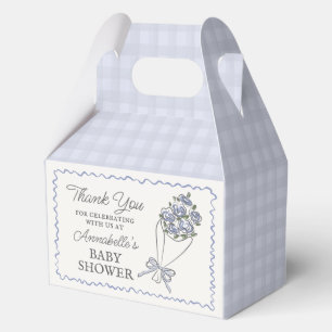 Ballotins Marché aux fleurs bleues Baby shower floral frais