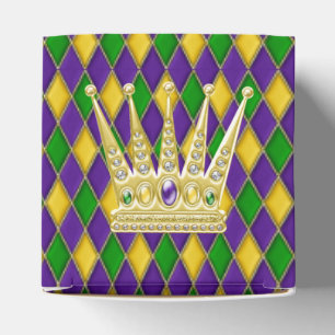 Ballotins Mardi Gras Arlequin motif avec Couronne2