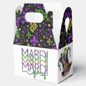 Ballotins Mardi Gras Gable Favor Box (Ouvert)