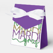 Ballotins Mardi Gras Tent Style Favor Boxes (Verso)