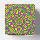 Ballotins Mardi Gras Vert Jaune violet Motif Mandala (Haut)