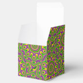 Ballotins Mardi Gras Vert Jaune violet Motif Mandala (Ouvert)