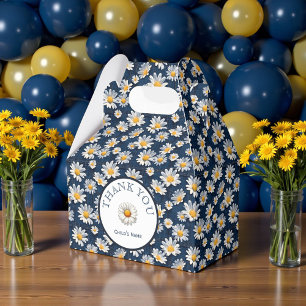Ballotins Marguerites sur un Anniversaire en Denim Bleu
