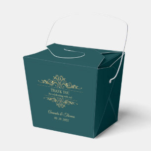 Ballotins Mariage à cadre doré vert essence