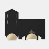 Ballotins Mariage Abstrait moderne Noir & Or contemporain (Déplié)