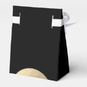 Ballotins Mariage Abstrait moderne Noir & Or contemporain (Arrière)