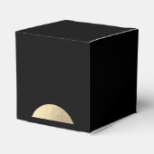 Ballotins Mariage Abstrait moderne Noir & Or contemporain (Arrière)