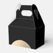 Ballotins Mariage Abstrait moderne Noir & Or contemporain (Arrière)