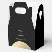 Ballotins Mariage Abstrait moderne Noir & Or contemporain (Ouvert)