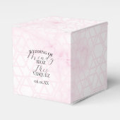 Ballotins Mariage Abstrait Rose Script Noir (Verso)