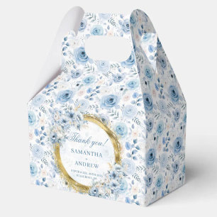 Ballotins Mariage aérien romantique Bohême Pastel Blue Gold