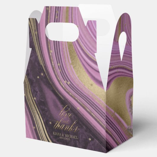 Ballotins Mariage Agate Abstrait Mauve V1 ID827 (Ouvert)