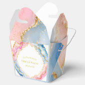 Ballotins Mariage Agate Rose Bleu Or (Ouvert)