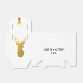 Ballotins Mariage Antler Gold Reindeer (Déplié)