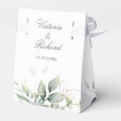 Ballotins Mariage aquarelle de verdure d'eucalyptus  (Arrière)