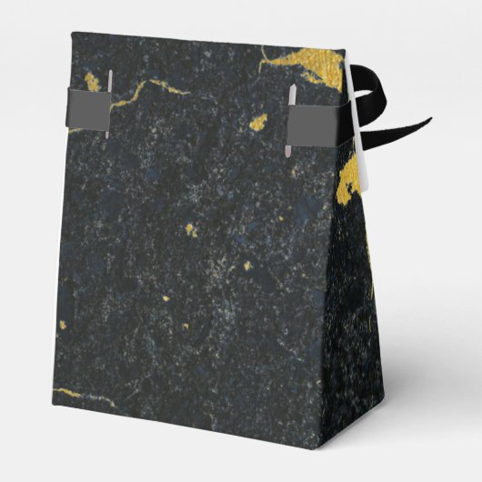 Ballotins Mariage Art déco en marbre d'or noir (Arrière)